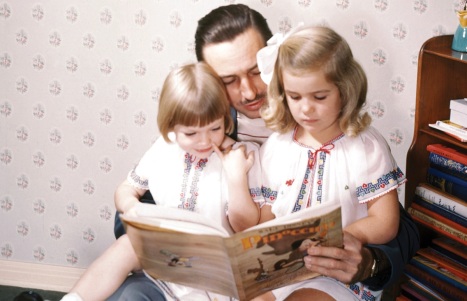 Diane Disney Miller and Walt Disney